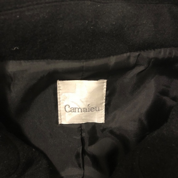 Black Camaieu Pea Coat - Picture 6 of 7
